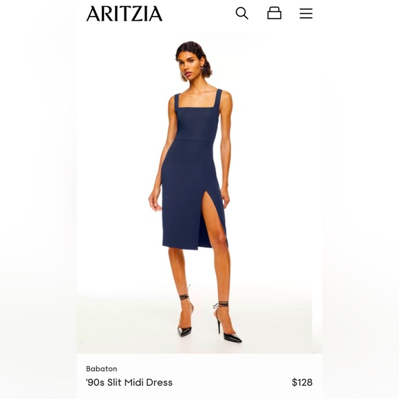 Aritzia Dresses & Skirts - Aritzia Babaton 90s slit midi dress XXS